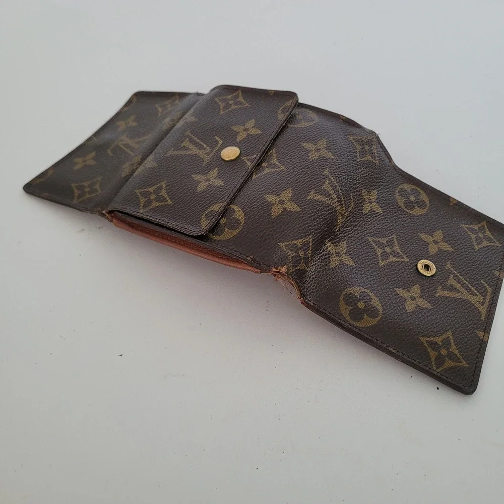 Louis Vuitton Monogram Porte-Monnaie Billets Trifold Wallet Brown SD0968 USA